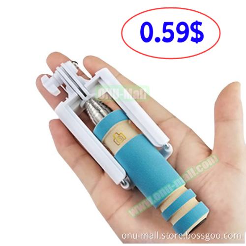 13.5cm Supermini Extendable Handheld Selfie Stick Monopod for Mobile Phones